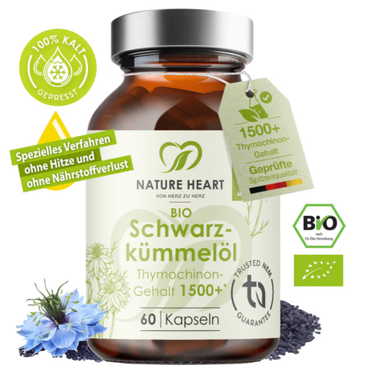 BIO Schwarzkümmelöl 1500+ von Nature Heart