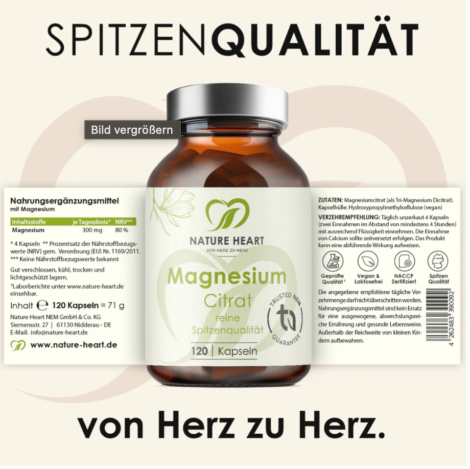 Magnesium Citrat von Nature Heart