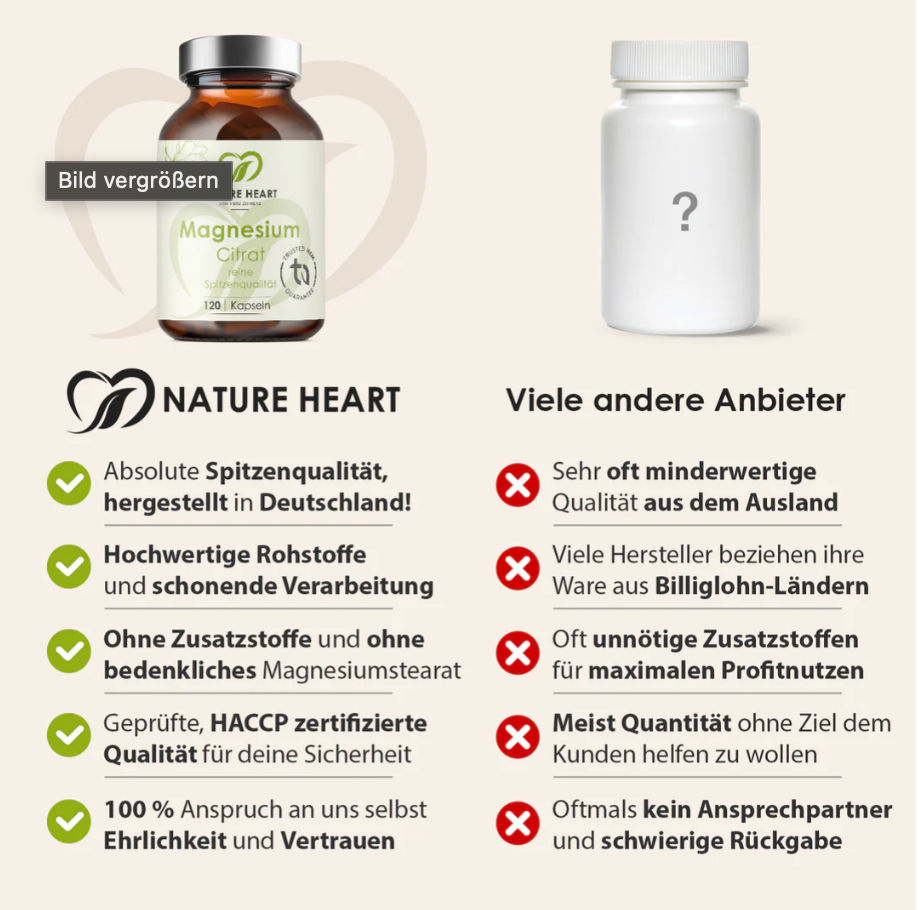 Magnesium Citrat von Nature Heart