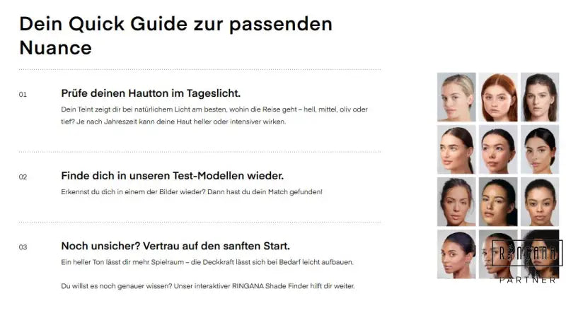 FRESH tinted moisturiser SPF 30 – N1-N2-N3-N4 GETÖNTE FEUCHTIGKEITSPFLEGE MIT SPF 30 – NUANCE 1-2-3-4